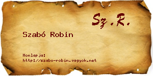 Szabó Robin névjegykártya